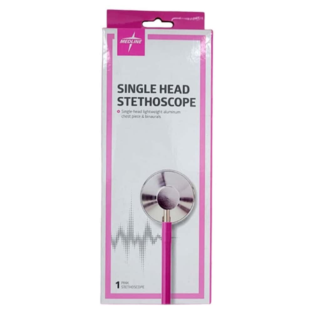 Estetoscopio rosado con un cabezal Medline - Miniatura 2