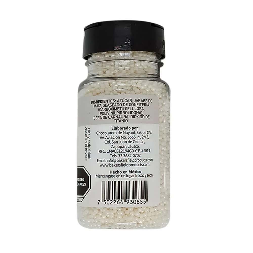 Perlas blancas para decorar postres Bakersfield (99 g / 3.5 oz) - Miniatura 2