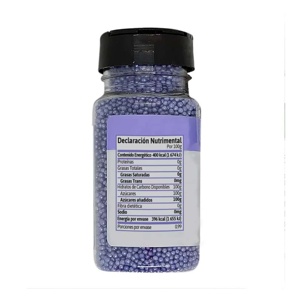Perlas moradas para decorar postres Bakersfield (99 g / 3.5 oz) - Miniatura 3