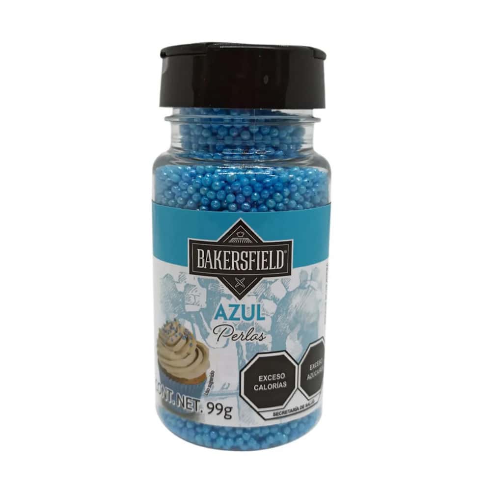 Perlas azules para decorar postres Bakersfield (99 g / 3.5 oz) - Miniatura 1
