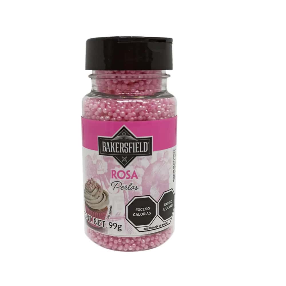 Perlas rosadas para decorar postres Bakersfield (99 g / 3.5 oz) - Miniatura 1