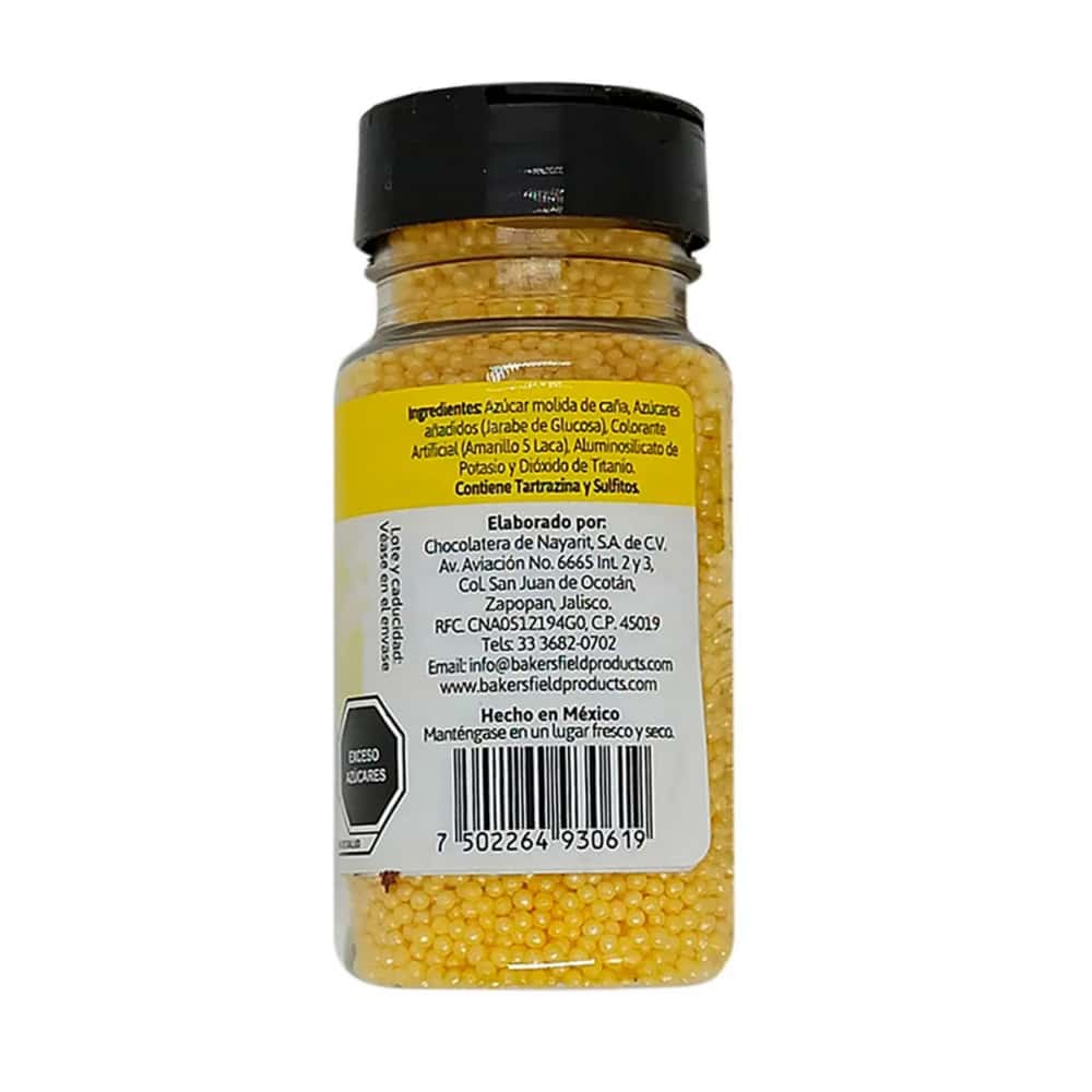 Perlas amarillas para decorar postres Bakersfield (99 g / 3.5 oz) - Miniatura 2