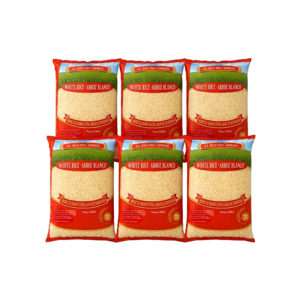 Arroz blanco de grano extra largo El rey del arroz (6 x 1 kg / 2.2 lb) - Miniatura 1