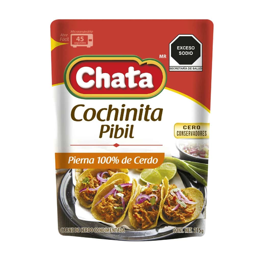 Cochinita pibil pierna de puerco condimentada Chata (215 g / 7.58 oz) - Miniatura 1