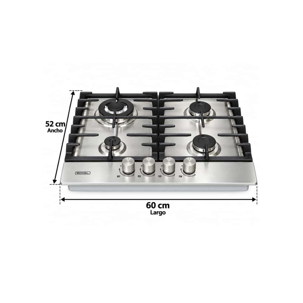 Estufa de gas de 4 quemadores Royal REGE60ST - Miniatura 2