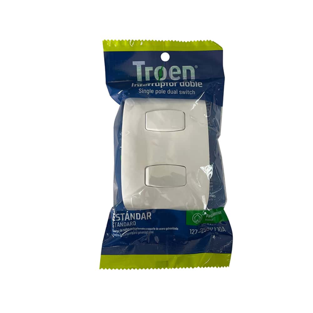 Interruptor doble de 10 A Troen - Miniatura 1