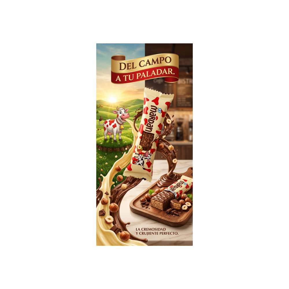 Obleas cubiertas de chocolate con relleno de avellana Mardan (30 g / 1.05 oz) - Miniatura 5