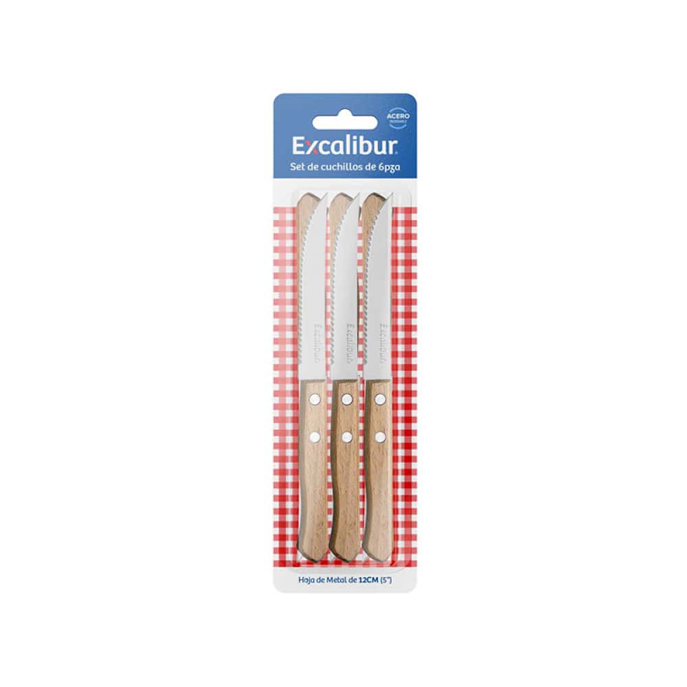 Juego de 6 cuchillos de mesa Excalibur - Miniatura 1