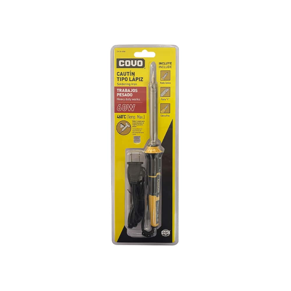 Cautín tipo lápiz de 60 W con 3 puntas intercambiables Covo - Miniatura 1