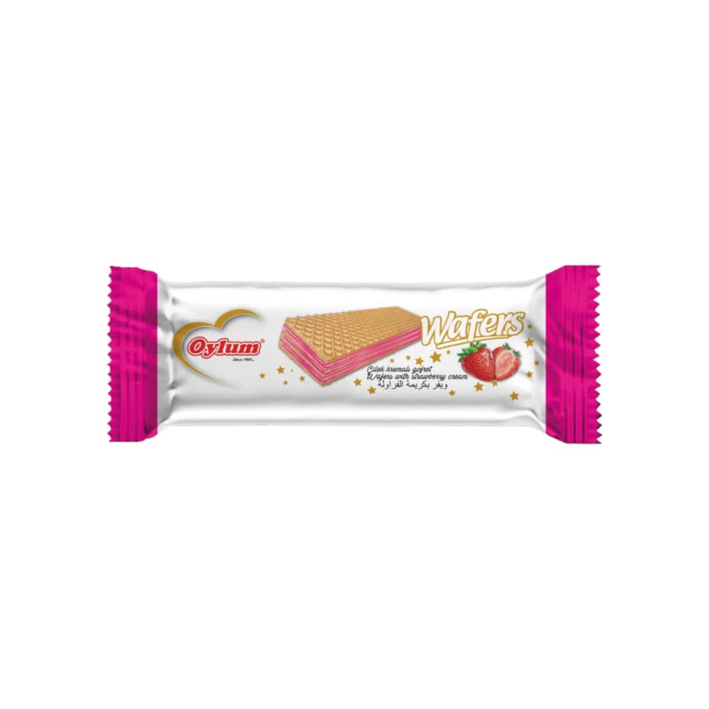 Oblea de crema con sabor a fresa Oylum (35 g / 1.2 oz) - Miniatura 1