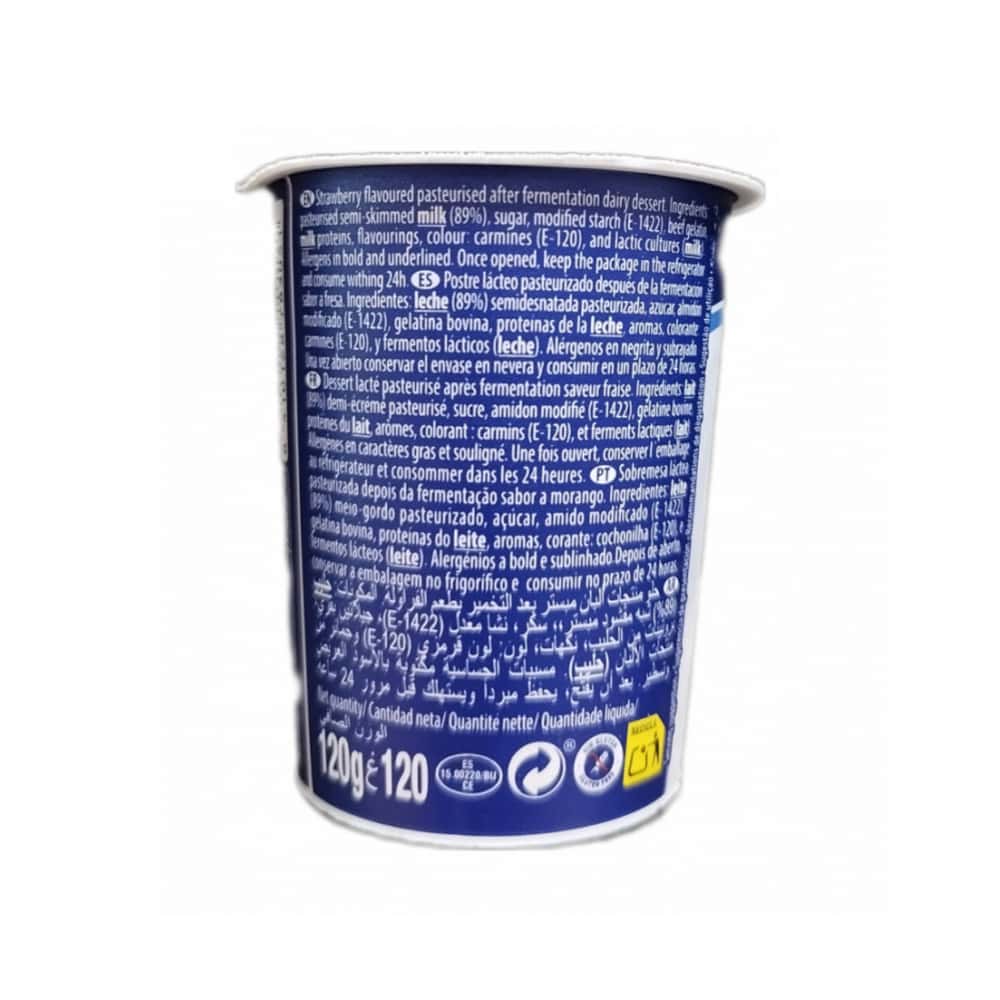 Yogurt sabor fresa Original PMI (8 x 120 g / 4.23 oz) - Miniatura 2