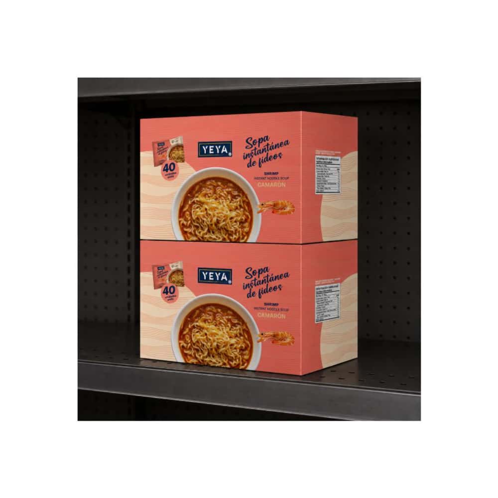 Sopa instantánea de fideos con sabor a camarón YEYA (40 x 75 g / 2.6 oz) - Miniatura 4
