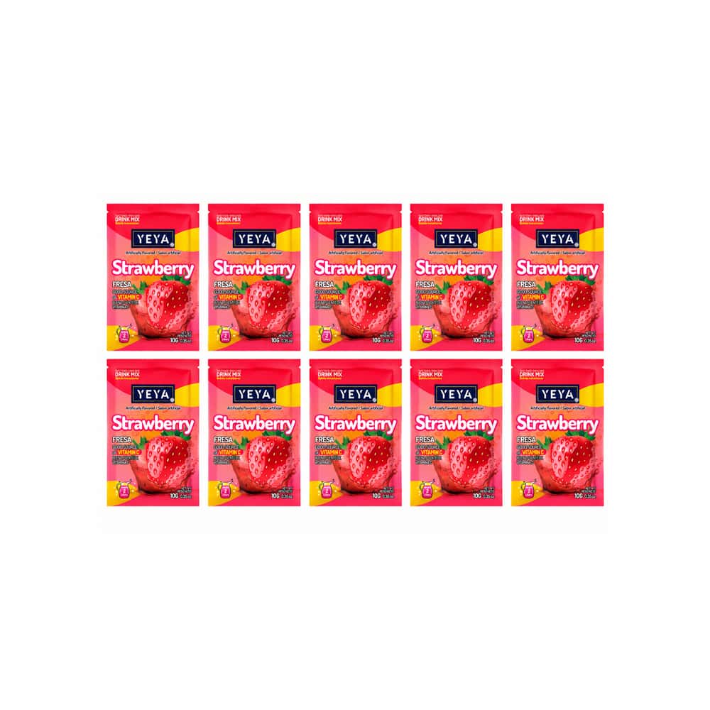 Refresco instantáneo sabor fresa YEYA (10 x 10 g) - Miniatura 1