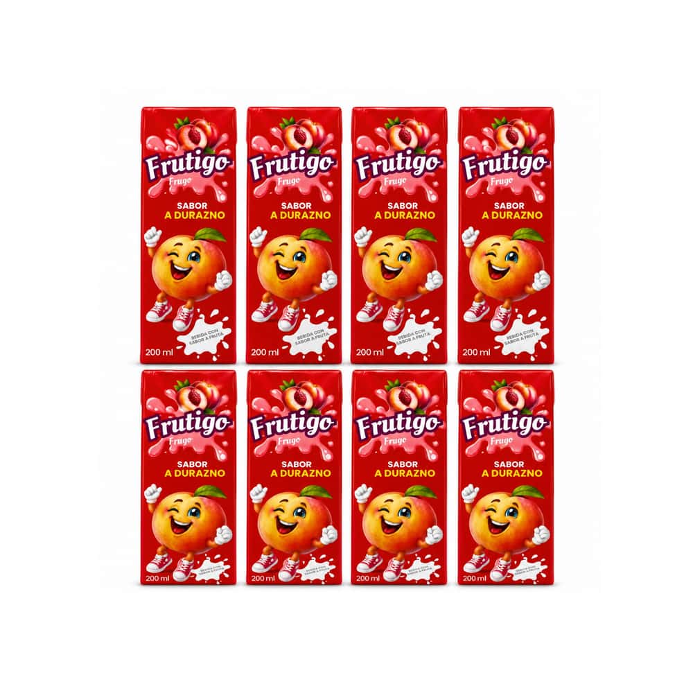 Bebida sabor a durazno Frutigo (8 x 200 ml / 6.76 fl oz) - Miniatura 1