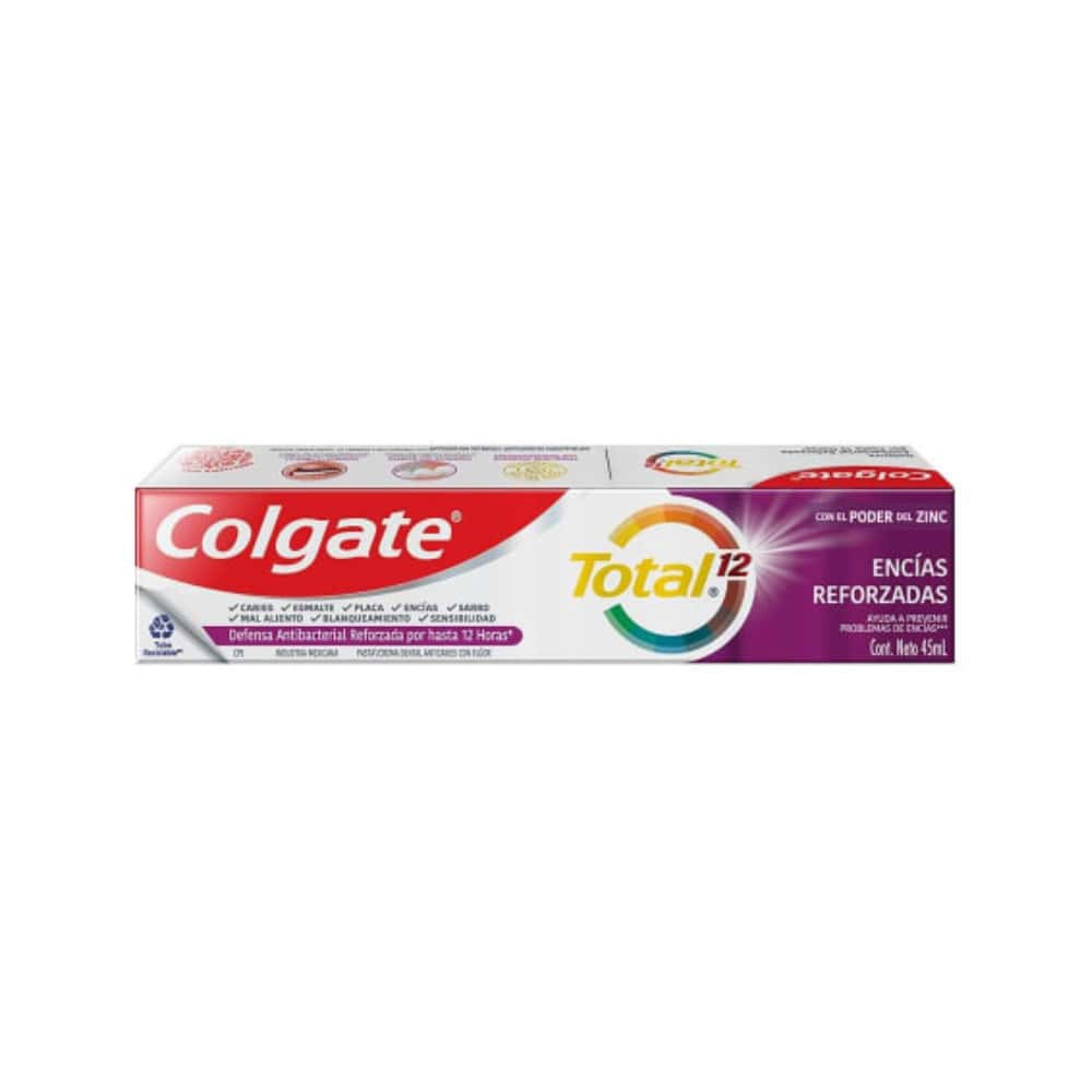 Pasta dental encías reforzadas Colgate total 12 (45 ml) - Miniatura 1