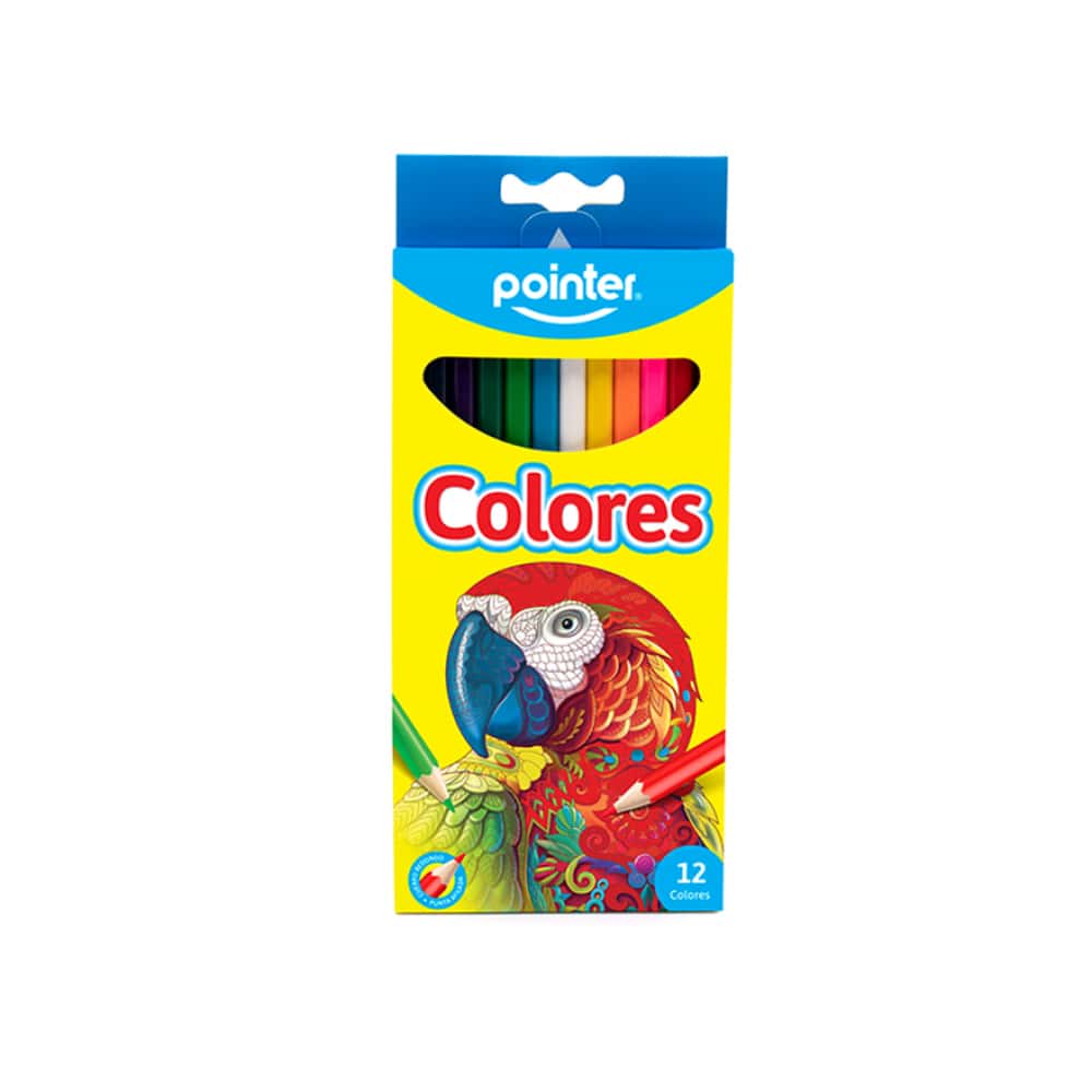Juego de 12 lápices de colores largos Pointer - Miniatura 1