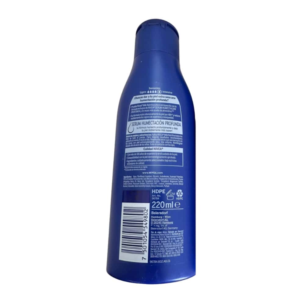 Crema corporal milk nutritiva Nivea (220 ml) - Miniatura 2