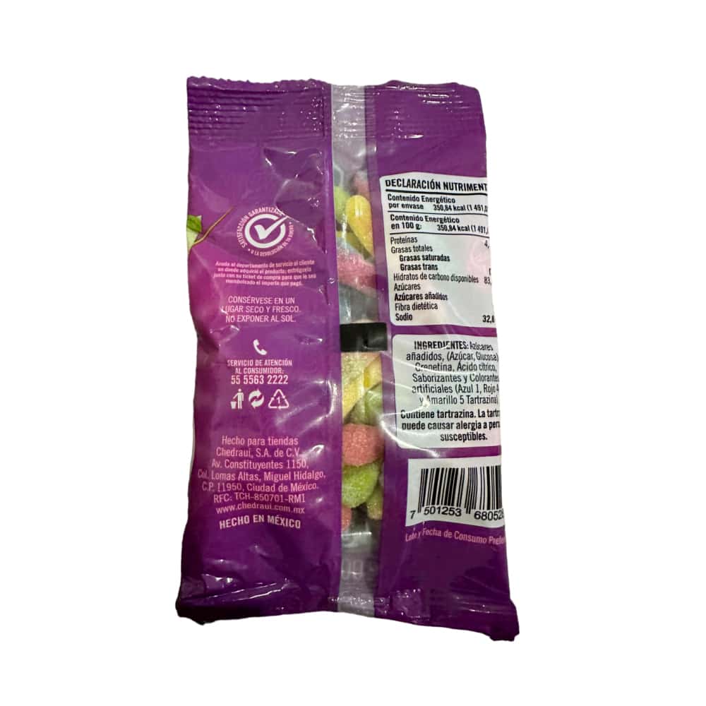 Gomitas de grenetina oruga sabor frutas áciditas Selecto (100 g / 3.5 oz) - Miniatura 2