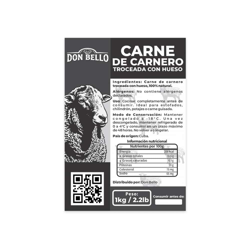 Carne de carnero troceada con hueso Don Bello (1 kg / 2.2 lb) - Miniatura 2