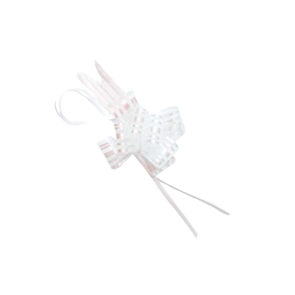 Cinta blanca para hacer lazo de regalo (10 U) - Miniatura 3