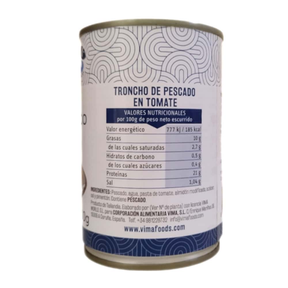 Troncho de pescado en tomate Vima Foods (425 g / 15 oz) - Miniatura 2