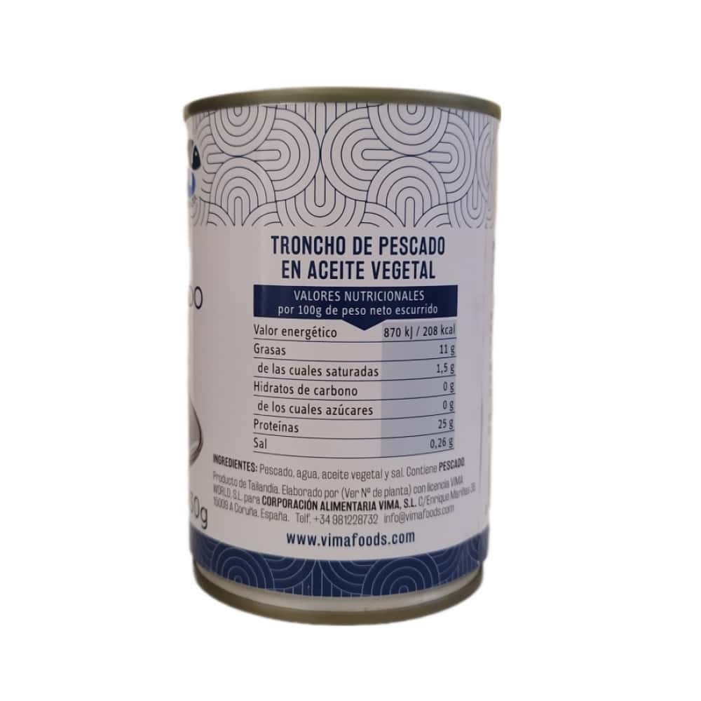 Troncho de pescado en aceite vegetal Vima Foods (425 g / 15 oz) - Miniatura 2