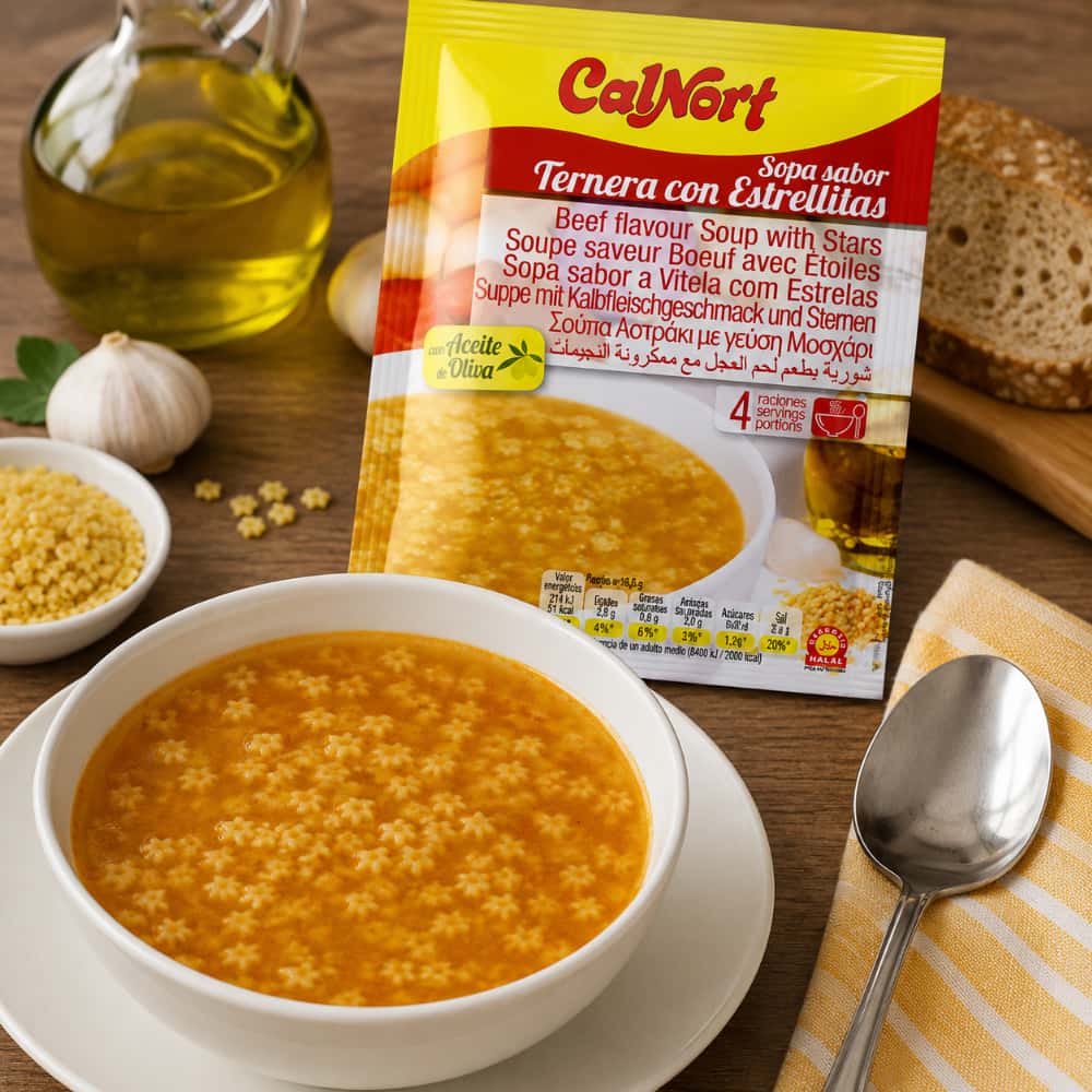 Sopa sabor ternera con estrellitas Calnort (66 g / 2.32 oz) - Miniatura 5