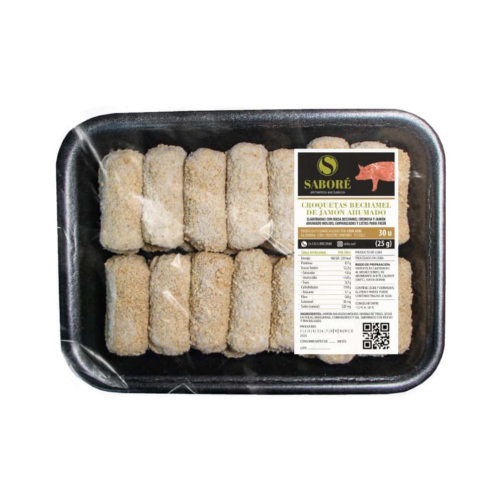 Croquetas bechamel de jamón ahumado Saboré (30 x 25 g) - Miniatura 1