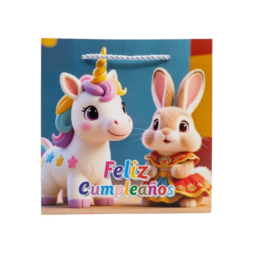 Bolsa para regalo infantil decorado con conejo y unicornio Tiara - Miniatura 2