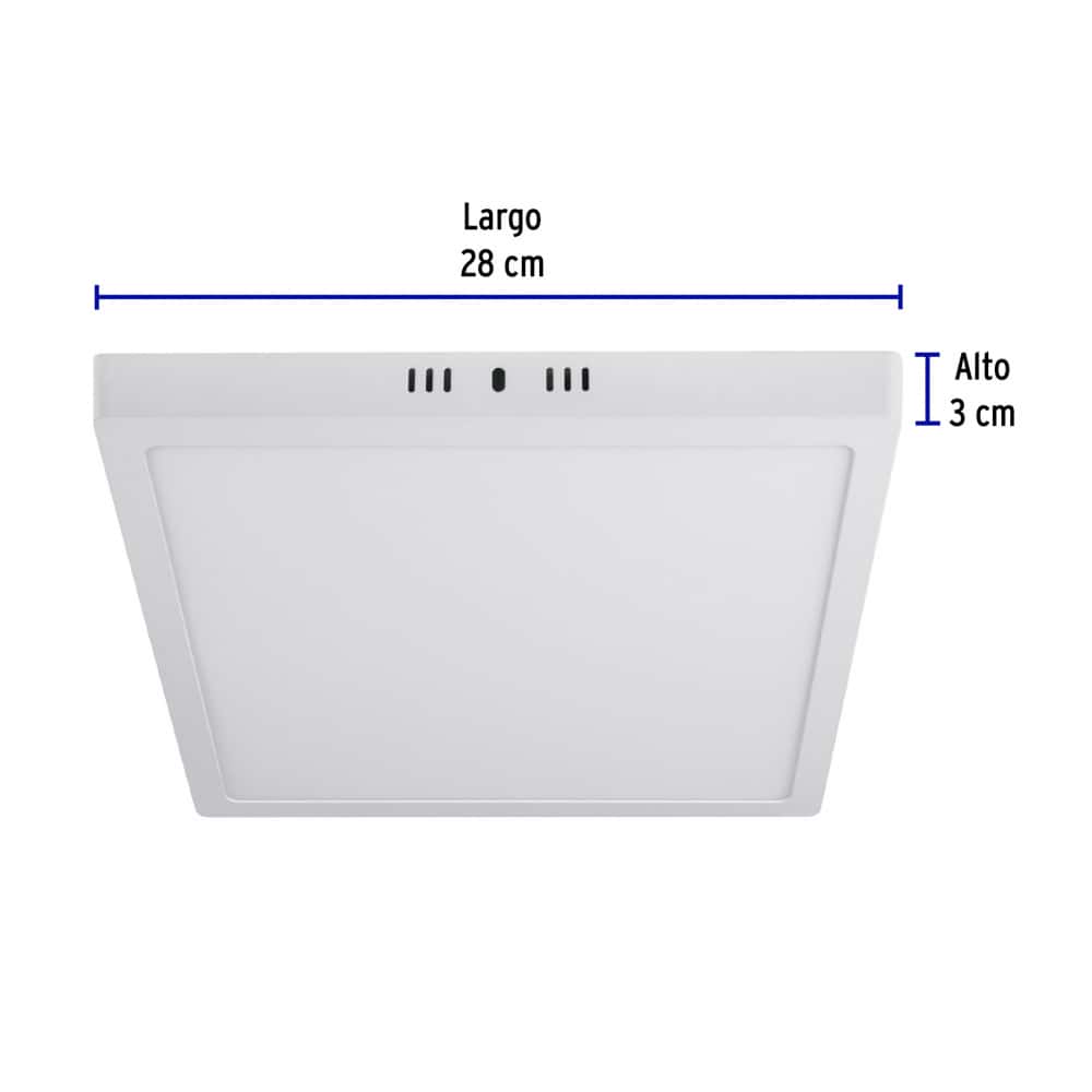 Luminario cuadrado blanco LED 24 W Volteck PLA-213L - Miniatura 3