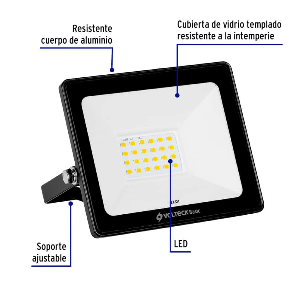 Reflector ultra delgado LED 20 W Volteck REF-401L - Miniatura 2