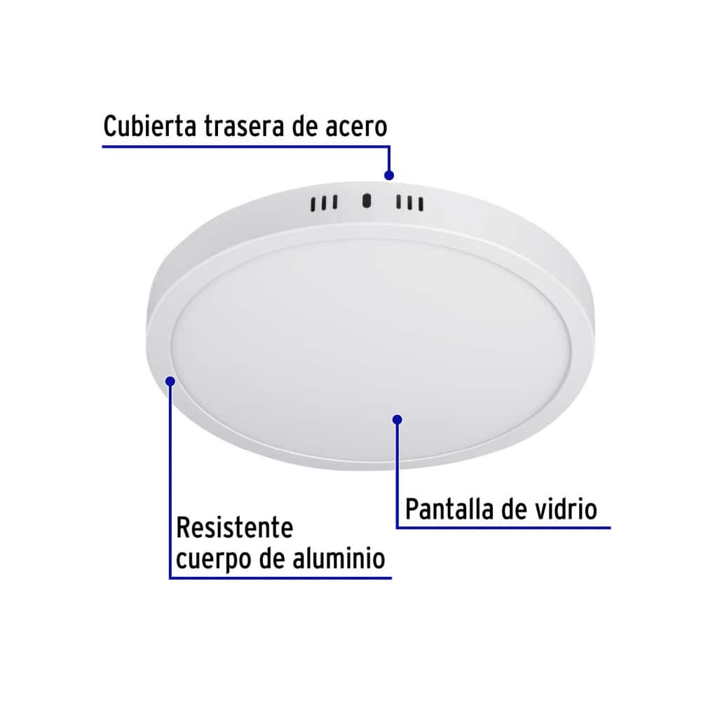 Luminario redondo blanco LED 24 W Volteck PLA-209L - Miniatura 2