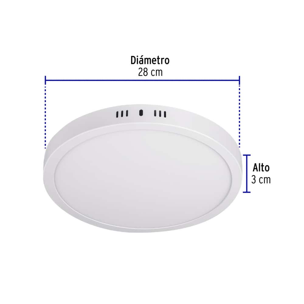 Luminario redondo blanco LED 24 W Volteck PLA-209L - Miniatura 3
