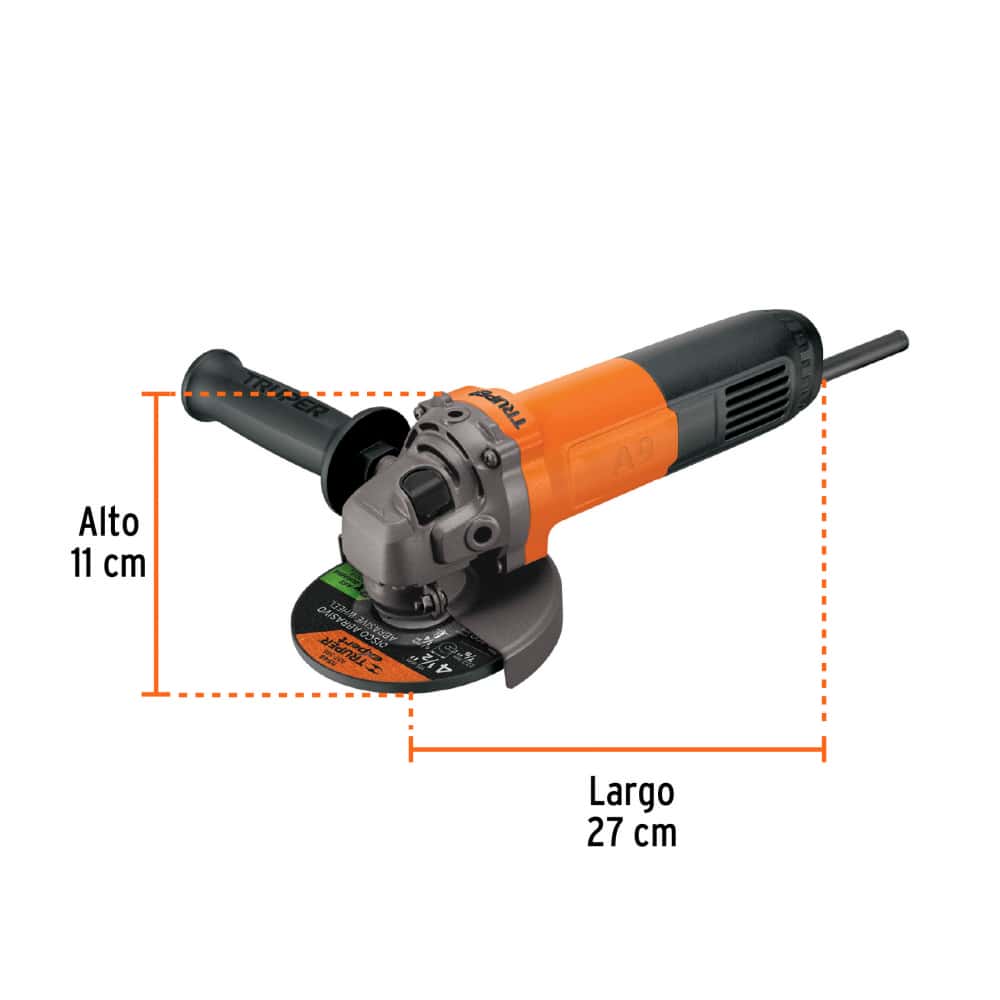 Esmeriladora profesional angular 4-1/2" Truper ESMA-4-1/2A9 - Miniatura 3