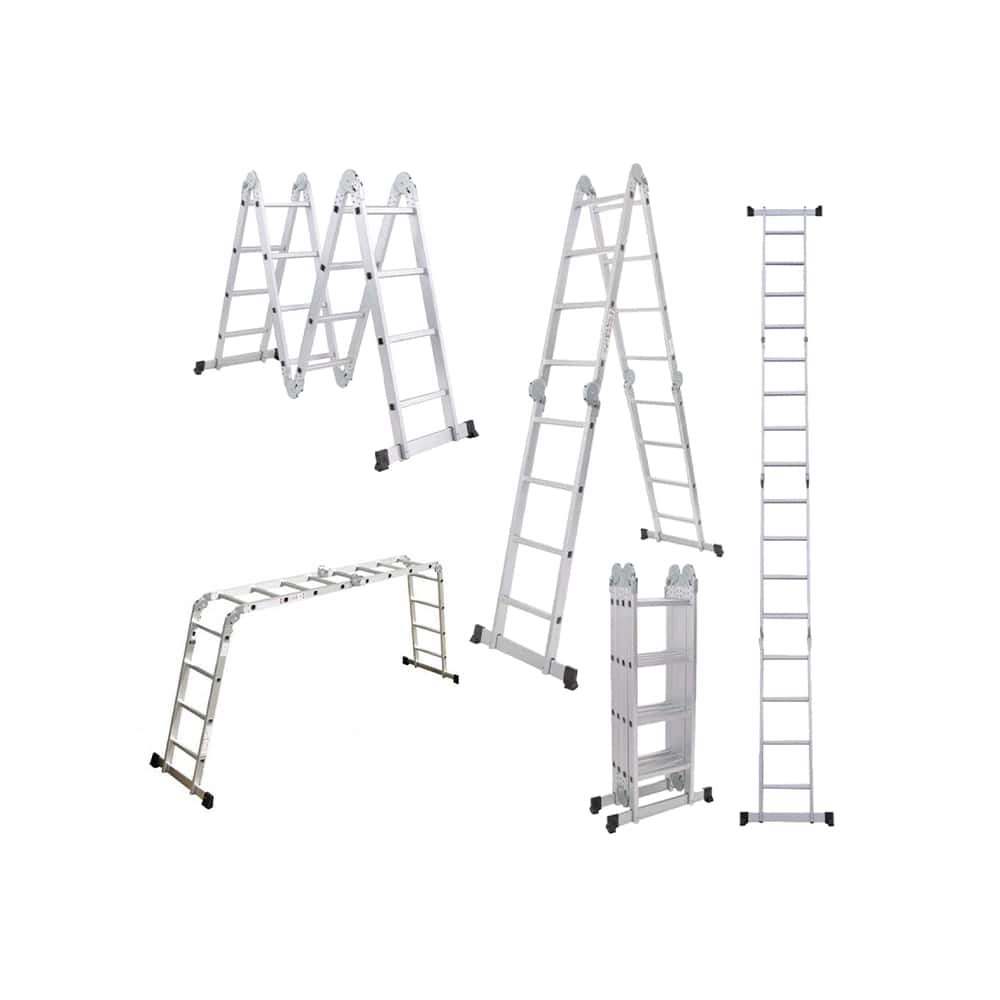 Escalera multifuncional de aluminio reforzado de 4 secciones - Miniatura 2