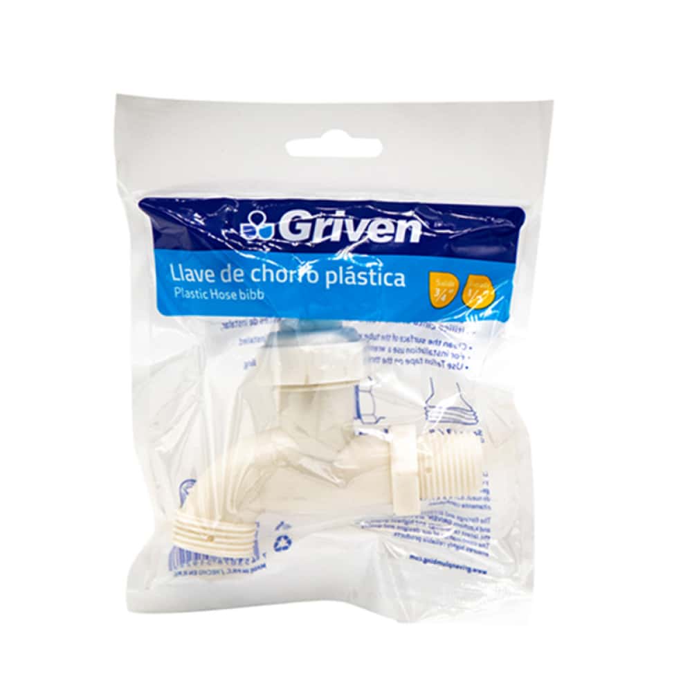Grifo llave pila de chorro para lavadero 1 / 2 '' PVC Griven - Miniatura 1