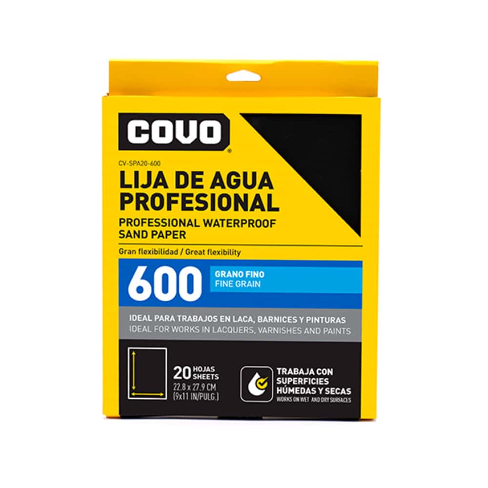 Set de 20 lijas de agua profesional grano fino 600 Covo - Miniatura 1