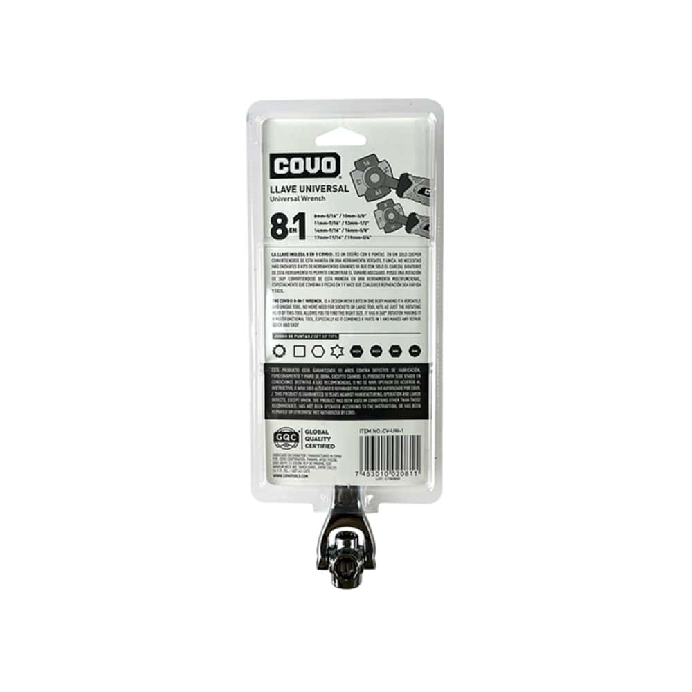 Llave inglesa universal profesional 8 en 1 giratoria de 360º Covo - Miniatura 2