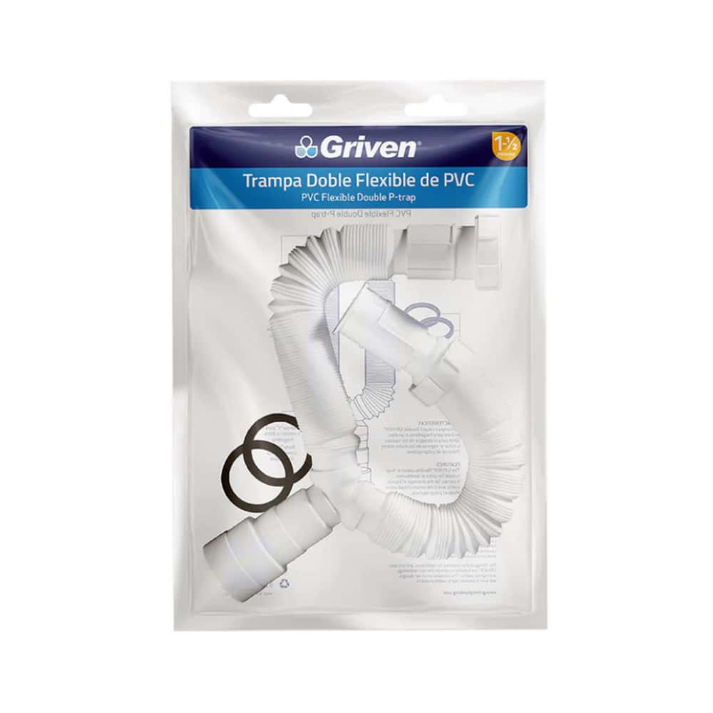 Trampa doble flexible de PVC de 1-1/2" Griven - Miniatura 1