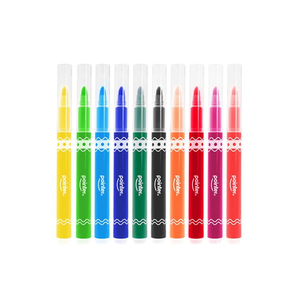 Juego de 10 marcadores de colores Pointer - Miniatura 2