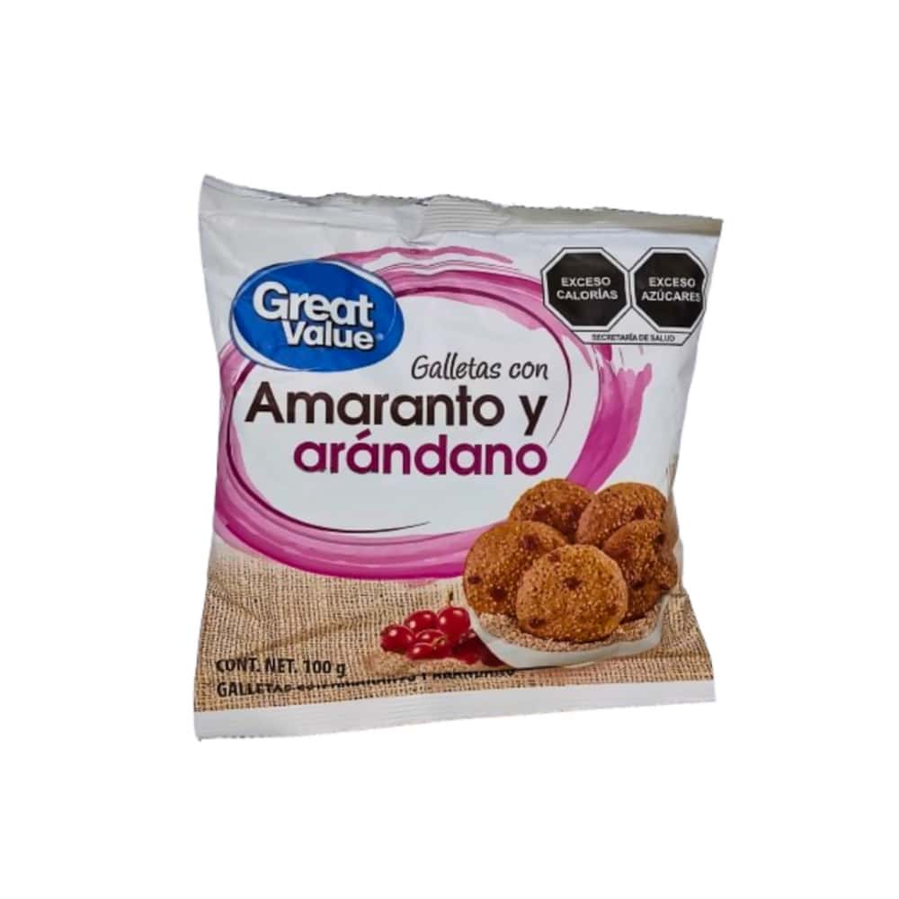 Galletas con amaranto y arándanos Great Value (100 g / 3.5 oz) - Miniatura 1