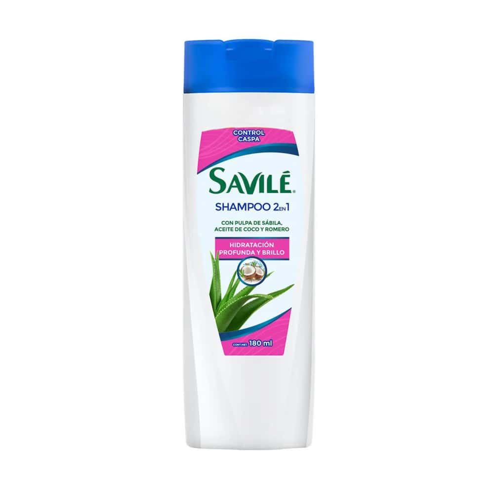 Champú control caspa con pulpa de sábila - aceite de coco y romero Savilé (180 ml) - Miniatura 1