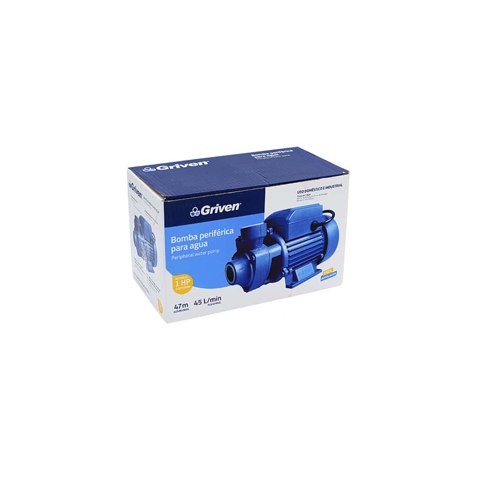 Bomba de agua periférica de 1 HP / 1" Griven QB-80-VEN - Miniatura 2