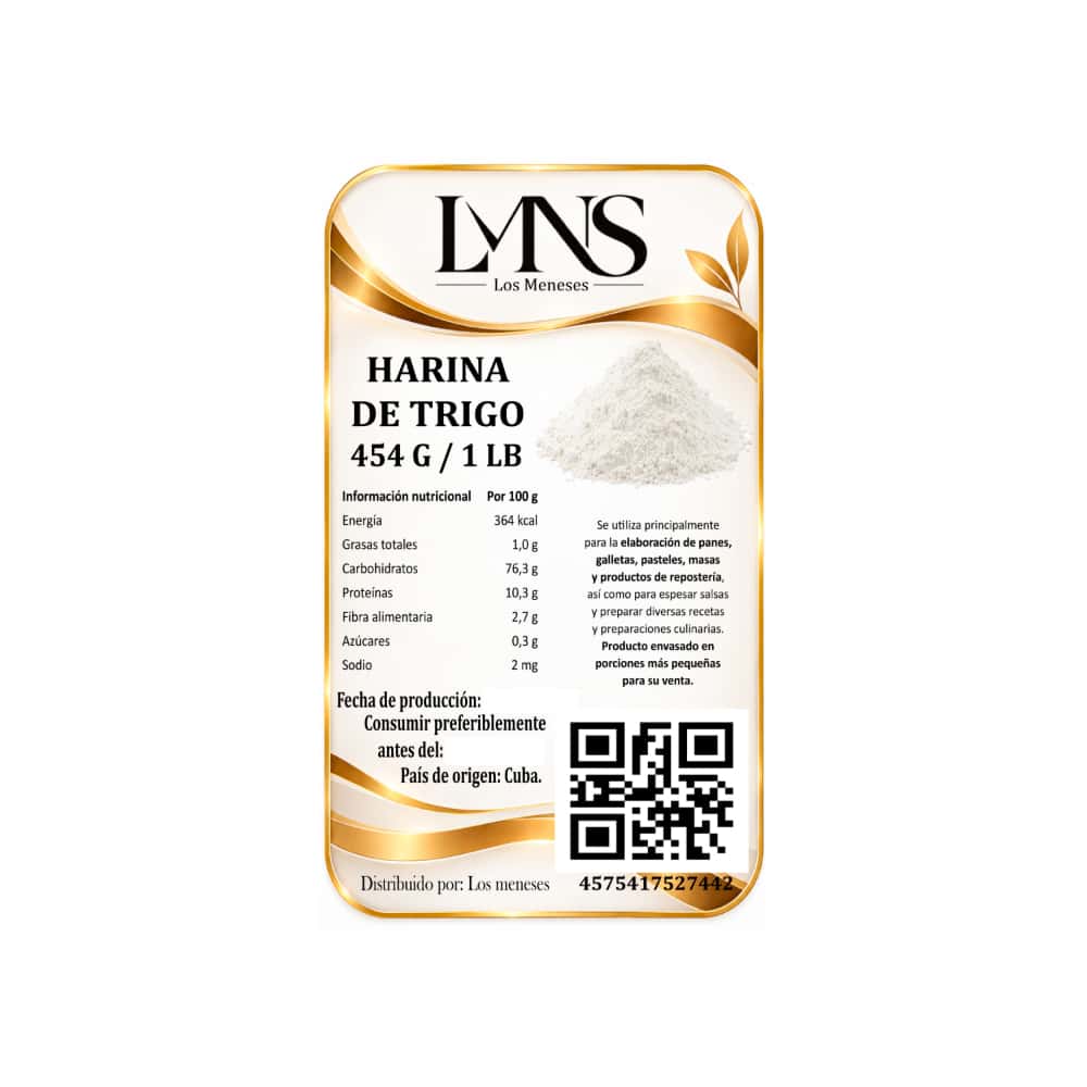 Harina de trigo Los Meneses (454 g / 1 lb) - Miniatura 2