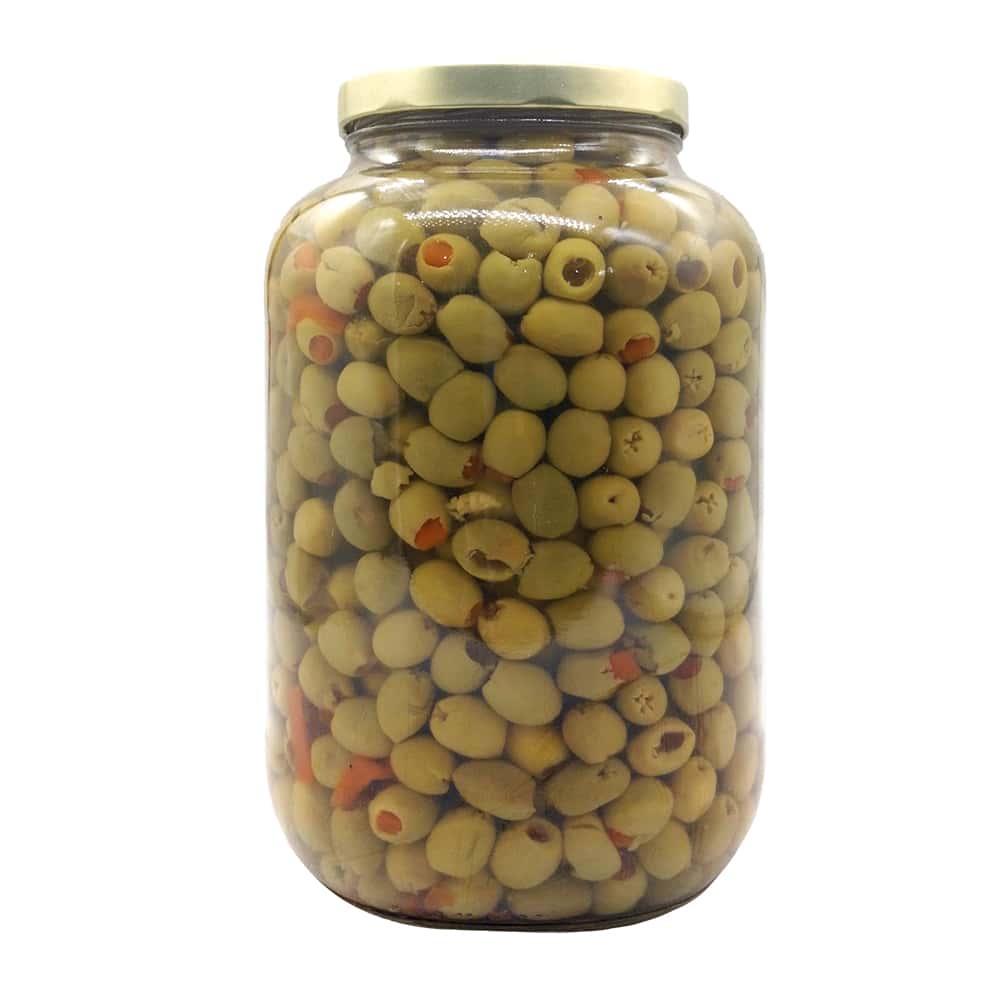 Aceitunas verdes manzanilla rellenas de pasta de pimiento Avenida (4.2 kg / 9.24 lb) - Miniatura 2