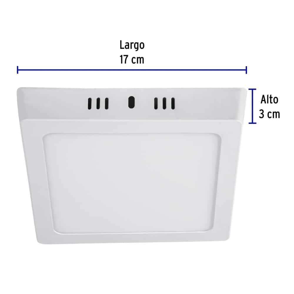 Luminario cuadrado blanco LED 12 W Volteck PLA-211L - Miniatura 3