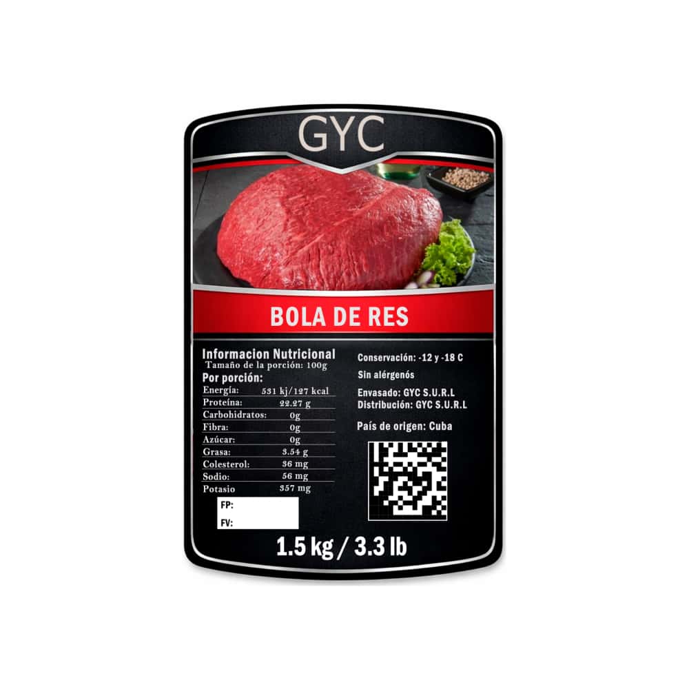 Bola de res de primera GYC (1.5 kg / 3.3 lb) - Miniatura 2
