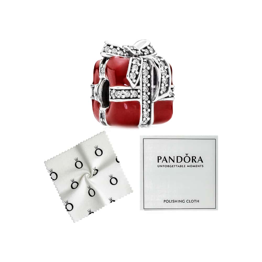 Charm de plata S925 estilo Pandora regalo rojo - Miniatura 2