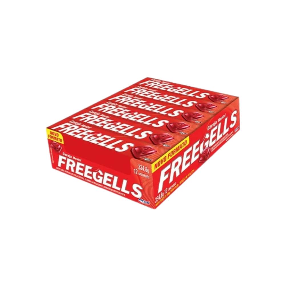Caramelos duros sabor a cereza y mentol Freegells (12 x 27.9 g) - Miniatura 1