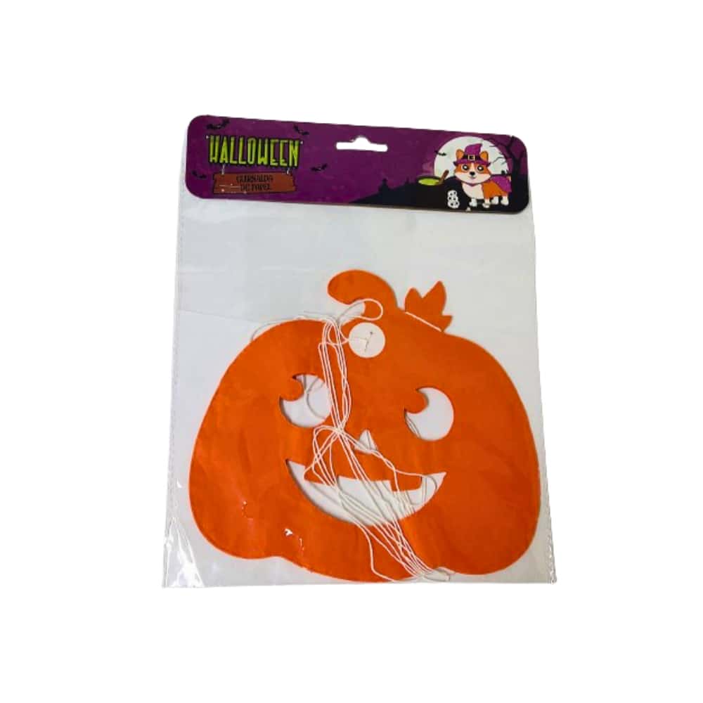 Guirnalda de papel Halloween diseño calabaza - Miniatura 1